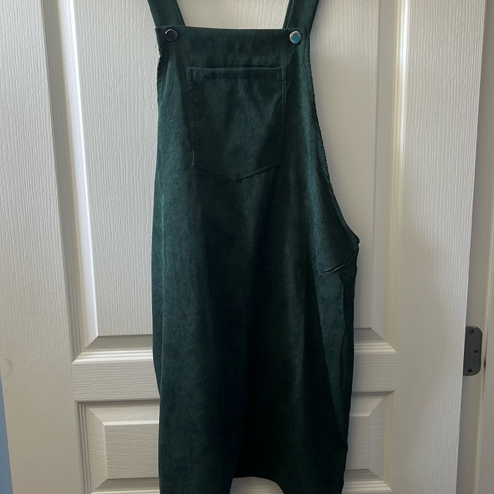 Green overall dress!
